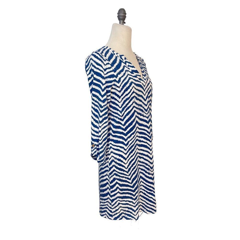 Lilly Pulitzer Rossmore Dress 12326 Blue stripe Zebron Small - Picture 4 of 6